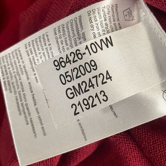 Harley-Davidson Y2K Turtleneck Studded Cotton Sweater Burgundy S - Picture 7 of 8